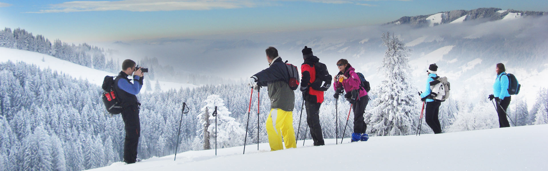 Schneeschuhwandern Allgäu eine Übersicht unserer schönen Schneeschuhtagestouren und Schneeschuhhalbtagestouren