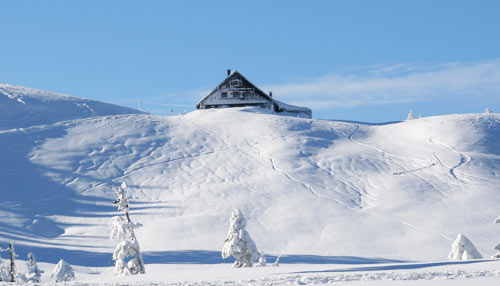 Berghuetten Tour Schneeschuhwandern